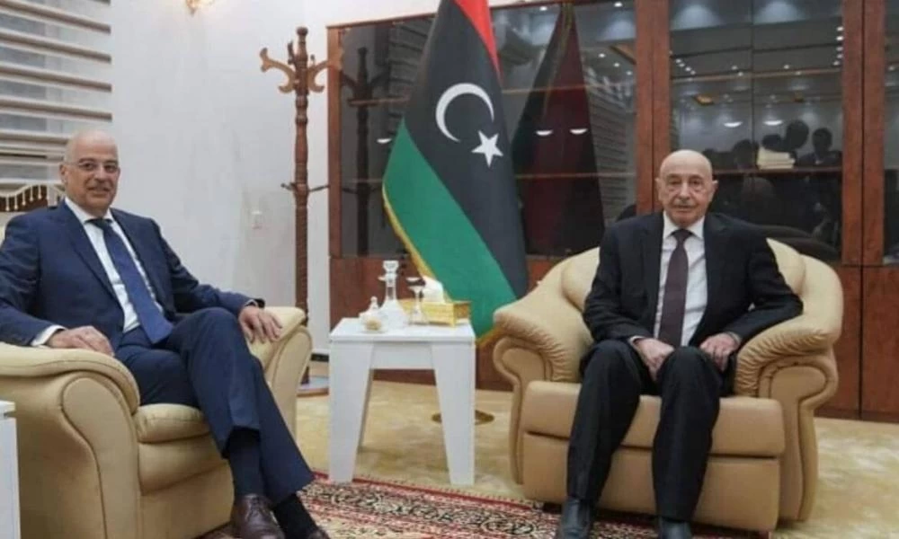 Λιβύη: Συνάντηση Δένδια με τον πρόεδρο της λιβυκής Βουλής στην Αθήνα